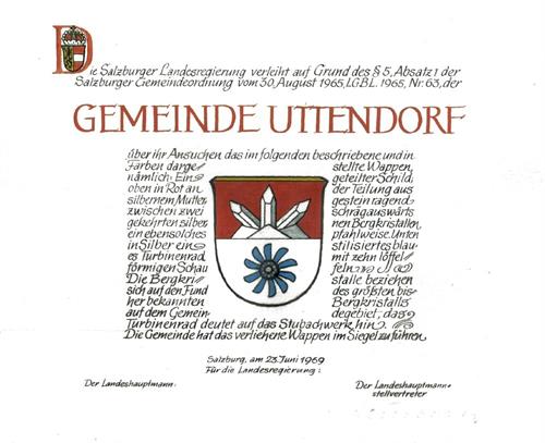 Verleihung Wappen Gemeinde Uttendorf